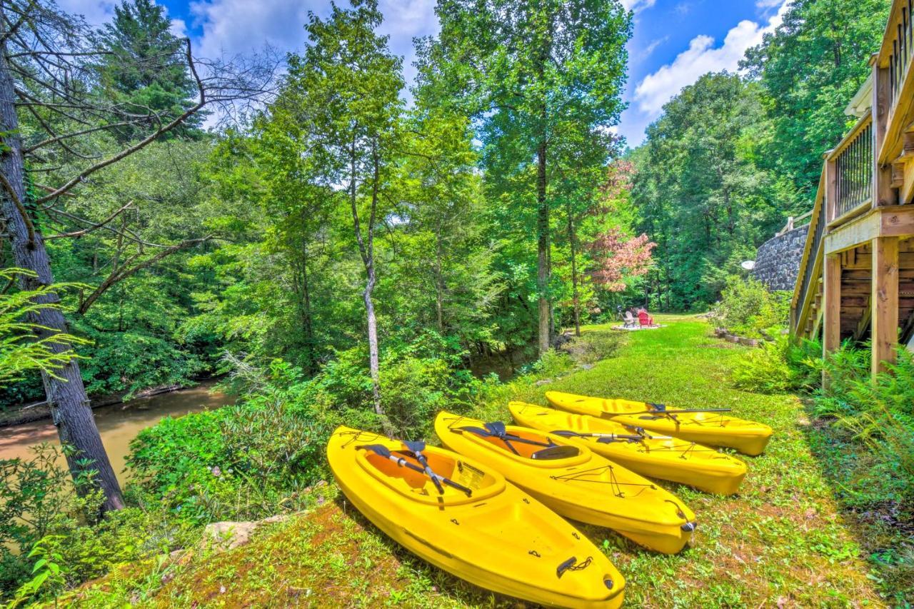 Cozy Riverside Dahlonega Home With Kayaks And Fire Pit Exteriör bild